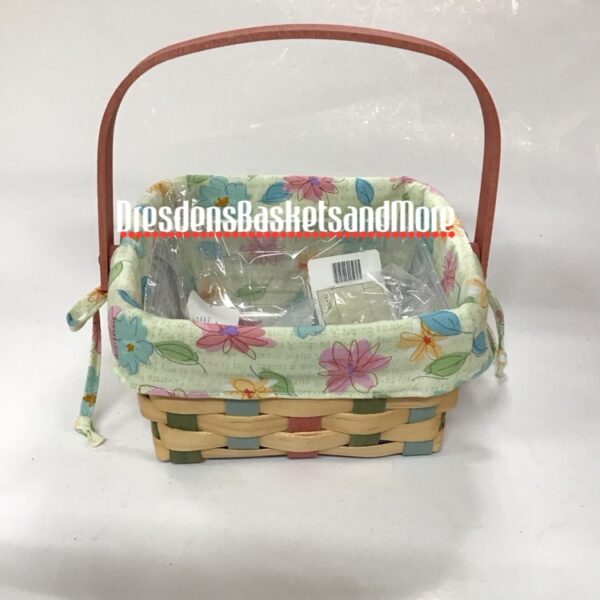 Longaberger 2008 Buds & Blossoms Medium Berry Basket Combo