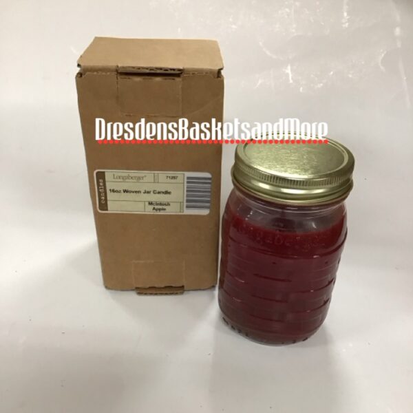 Longaberger Woven Jar Candle - Macintosh Apple NIB