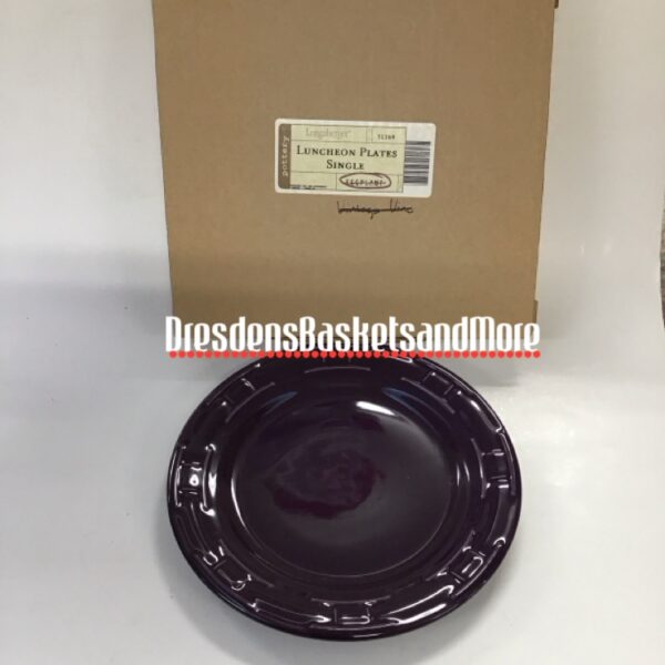 Longaberger Eggplant Luncheon Plate NIB*