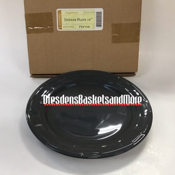 Longaberger Pewter Dinner Plate NIB