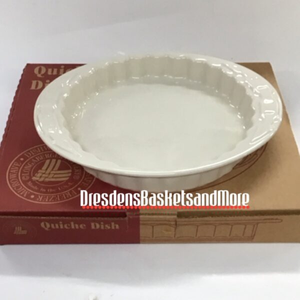 Longaberger Ivory Quiche Dish NIB
