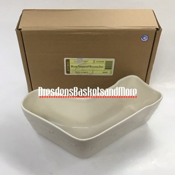 Longaberger Ivory Stocking Dish NIB*