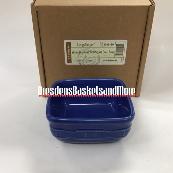 Longaberger Soft Square Cornflower Small Bowl NIB
