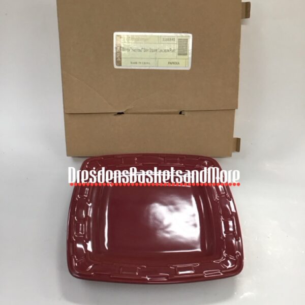 Longaberger Paprika Soft Square Luncheon Plate NIB