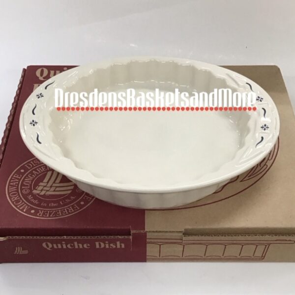 Longaberger Classic Blue Quiche Dish NIB