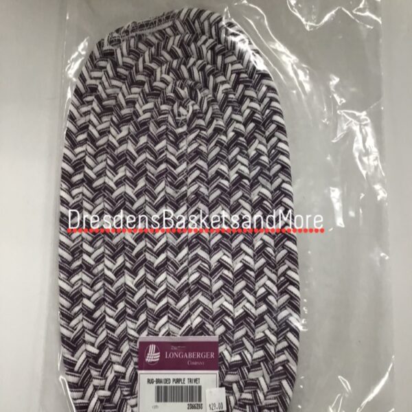 Longaberger Rug-Braided Purple Trivet