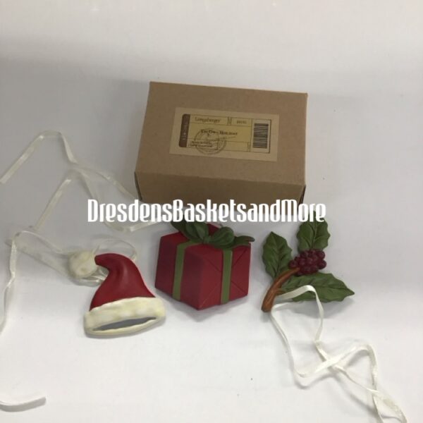 Holiday Longaberger Tie Ons Set of 3