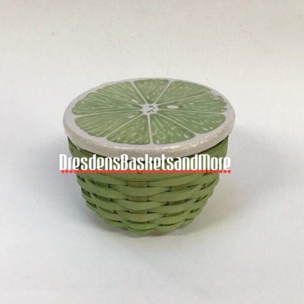 Longaberger 2010 Lime Basket W/ Protector & Lid
