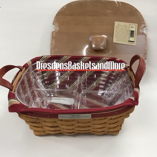 Longaberger 2005 Silver Bells Basket Combo w/ Woodcrafts Lid