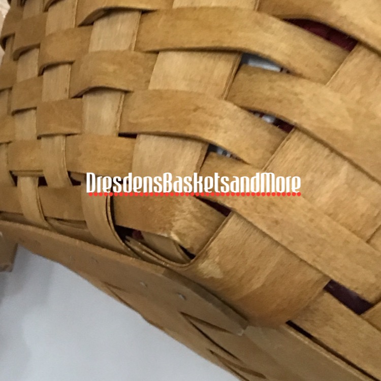 Longaberger 2005 Hostess Garland Warm Brown Basket Combo w/ Woodcrafts Lid & Tie On*