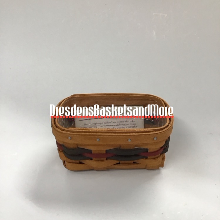 Longaberger 1994 Business Card Basket w/ Protector