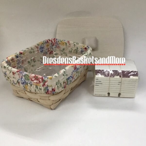 Longaberger 2002 Address Whitewashed Basket Full Set*
