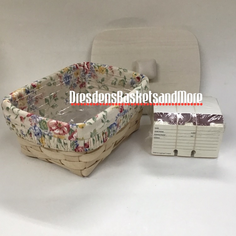 Longaberger 2002 Address Whitewashed Basket Full Set*
