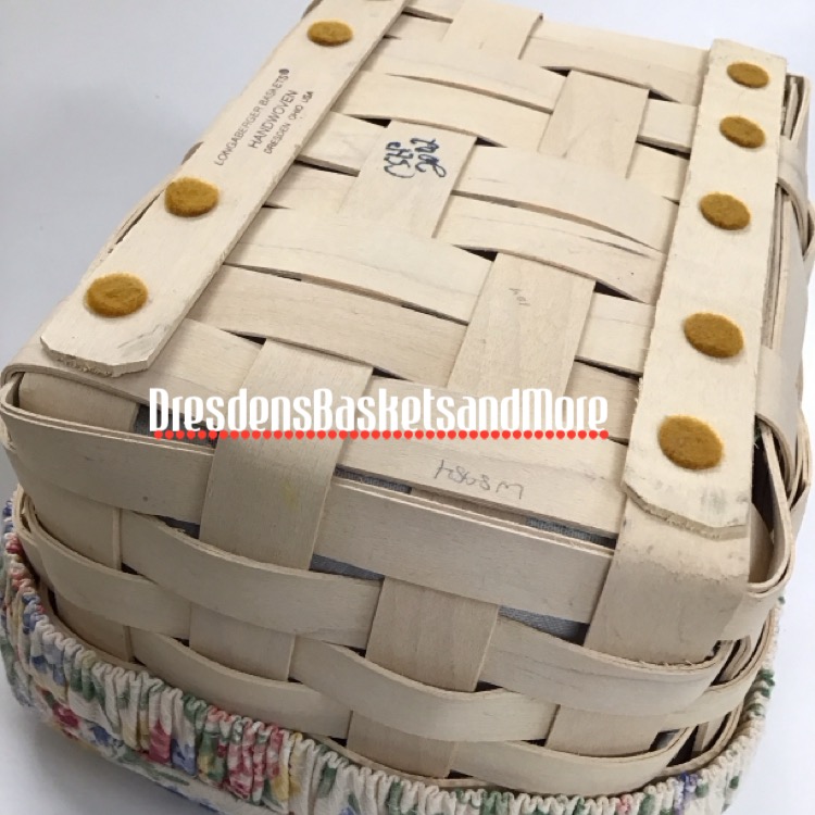 Longaberger 2002 Address Whitewashed Basket Full Set*