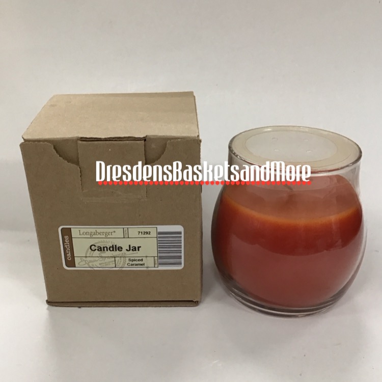 Longaberger 13oz Candle Jar Spiced Caramel NIB