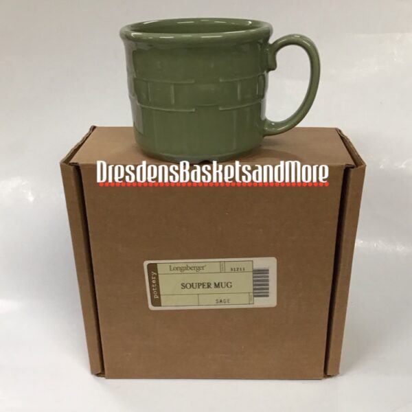 Longaberger Sage Souper Mug NIB