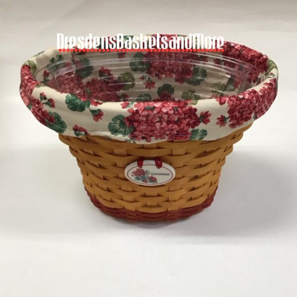 Longaberger 2002 May Series Geranium Basket Set