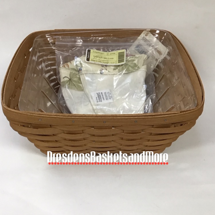 Longaberger 2009 Large Flare Warm Brown Basket Combo