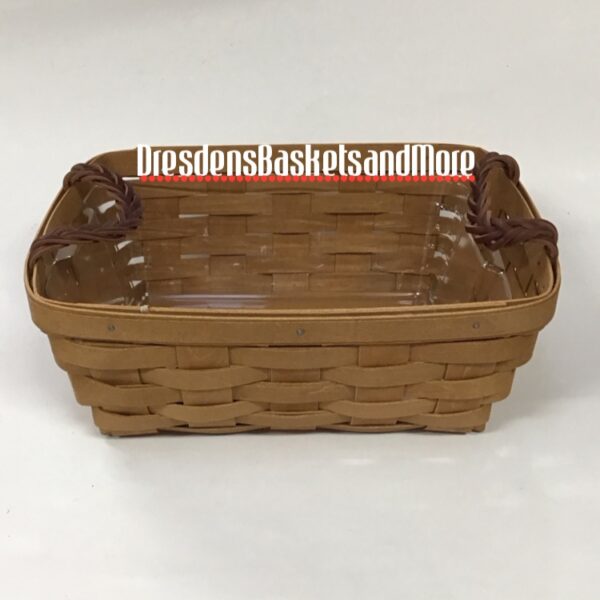 Longaberger 2009 Warm Brown Small Serving Basket w/ Protector
