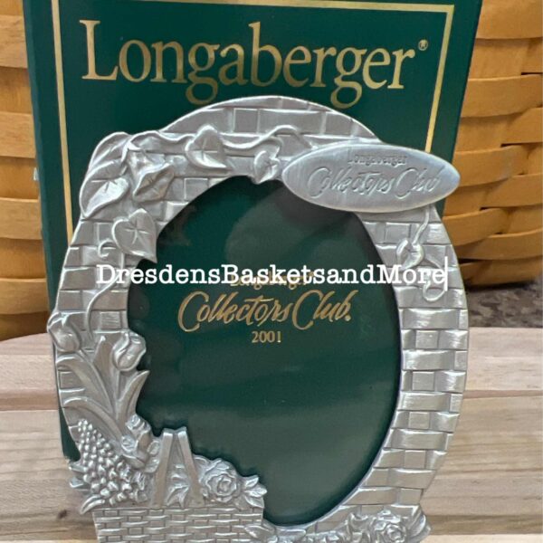 Collector Club Longaberger Pewter Picture Frame 2001 Renewal