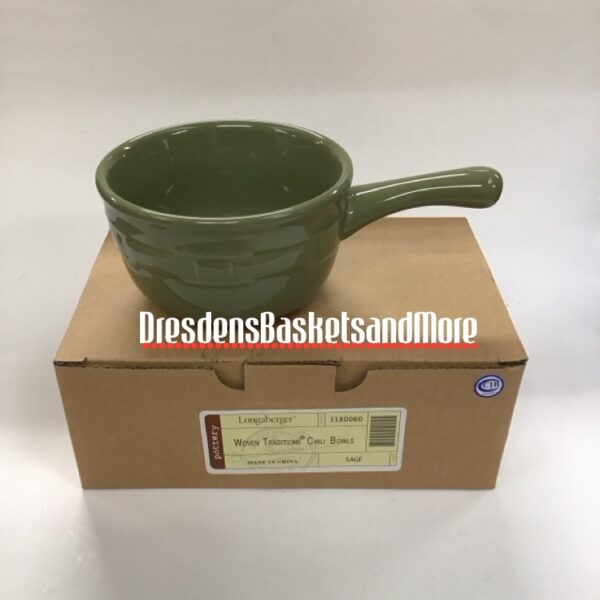 Longaberger Sage Chili Bowl NIB