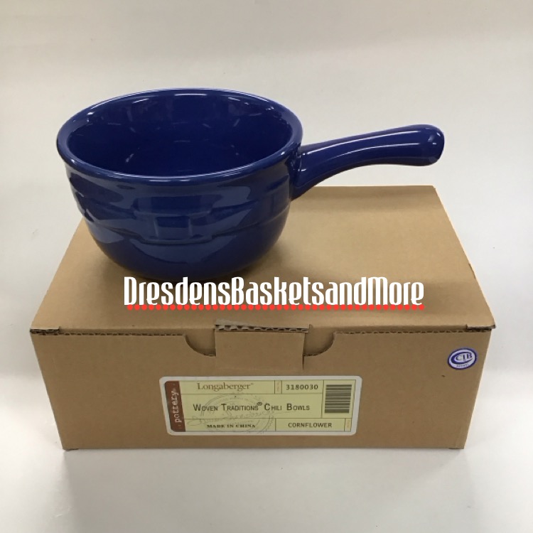 Longaberger Cornflower Chili Bowl NIB