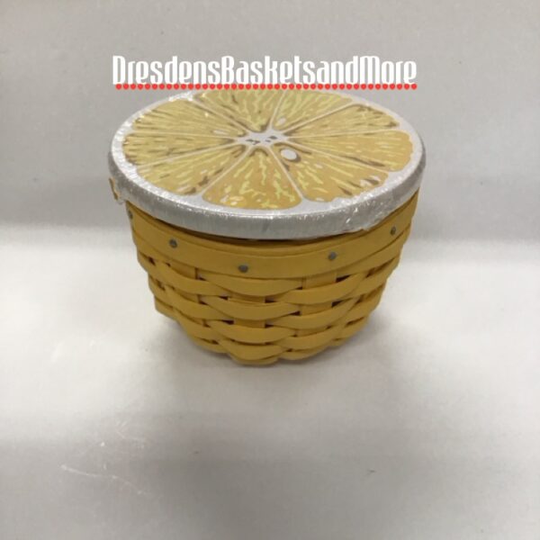 Longaberger 2010 Lemon Basket W/ Protector & Lid
