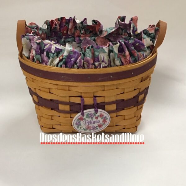 Longaberger 1997 May Series Petunia Combo w/ Tie On