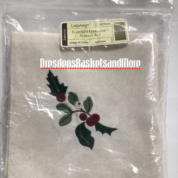 Natures Garland Longaberger Napkin Set