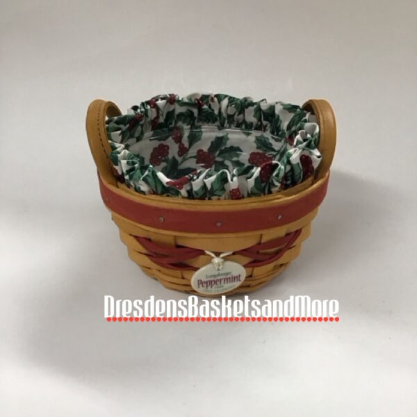 Longaberger 1999 Peppermint Red Basket Combo w/ Tie On NIB