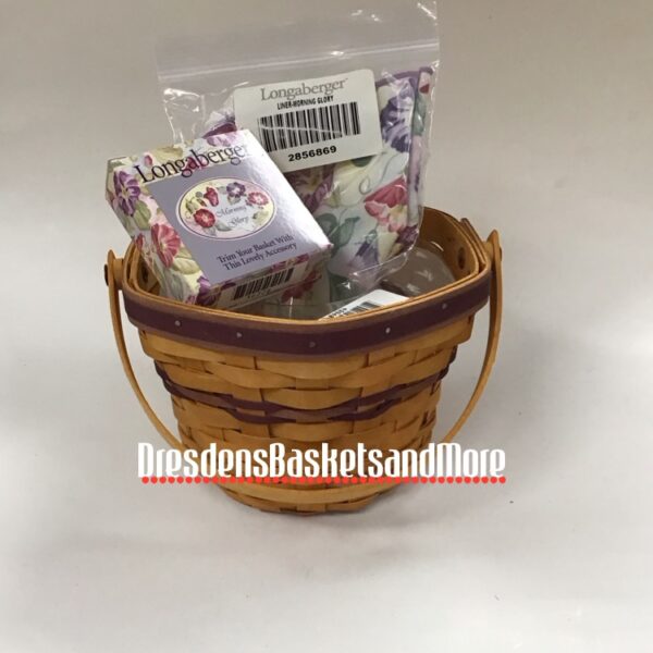 Longaberger 2000 Morning Glory Basket Combo w/ Tie On