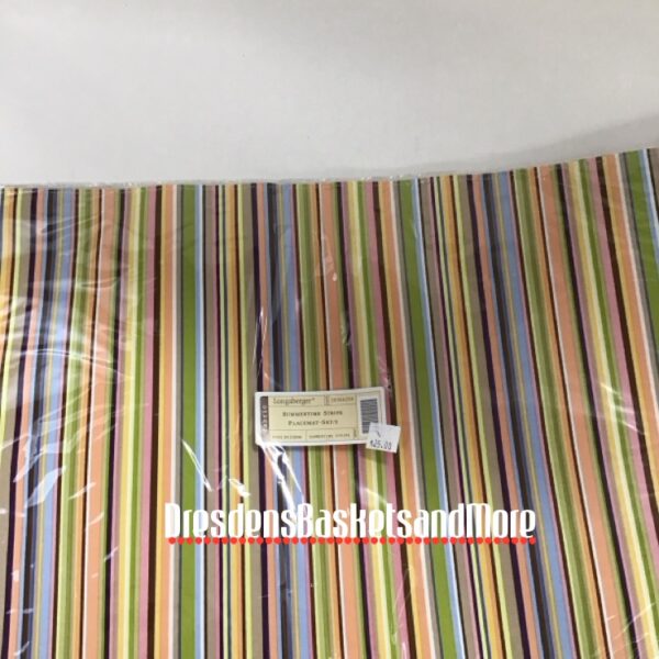 Placemats Longaberger SummerTime Stripe Set/2