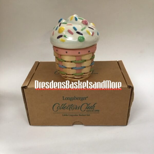 Longaberger 2006 Collectors Club Little Cupcake Basket Set NIB