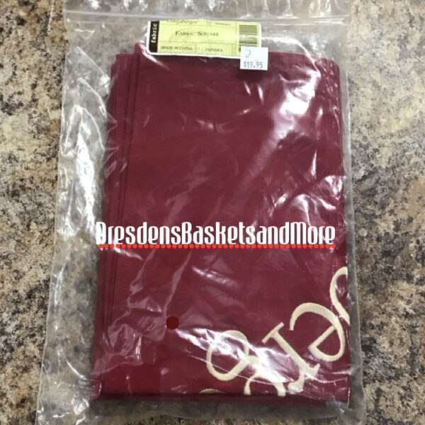 Fabric Square Paprika With Embroidered Longaberger