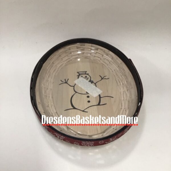Longaberger 2016 Top Hat Snowman Tray Basket w/ Protector