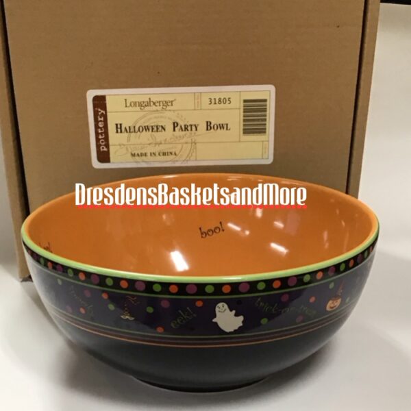 Longaberger Halloween Party Bowl NIB