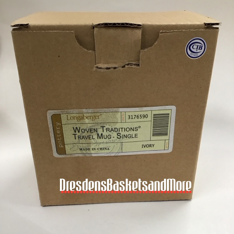 Longaberger Ivory Travel Mug NIB*