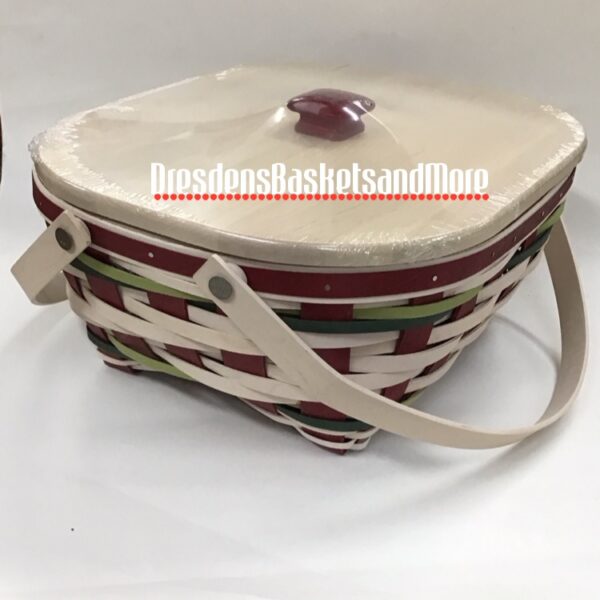 Holiday Hostess 2017 Christmas Basket Set Red/Green Whitewash*