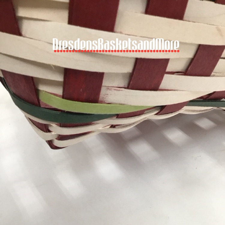 Holiday Hostess 2017 Christmas Basket Set Red/Green Whitewash*