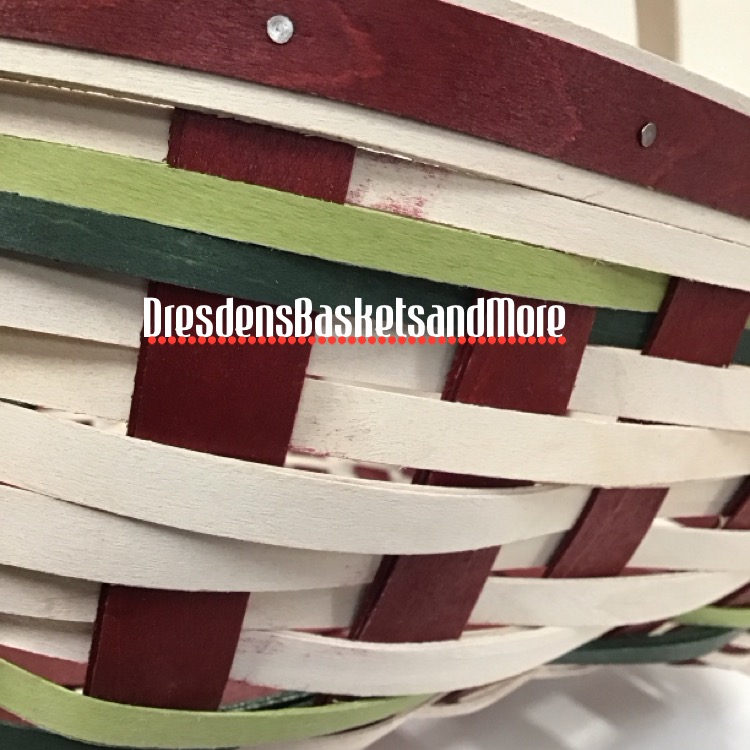 Holiday Hostess 2017 Christmas Basket Set Red/Green Whitewash*