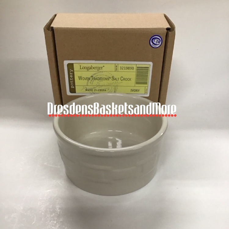 Longaberger Ivory Salt Crock NIB