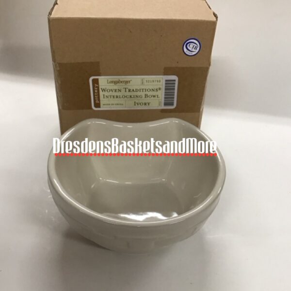 Longaberger Ivory Interlocking Bowl NIB