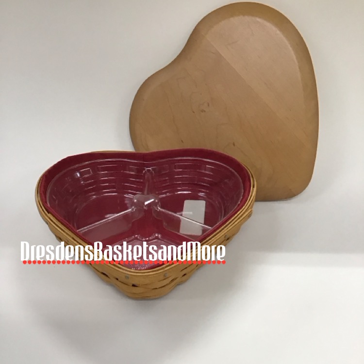 Longaberger 2005 Sweetest Heart Basket Combo w/ Lid*