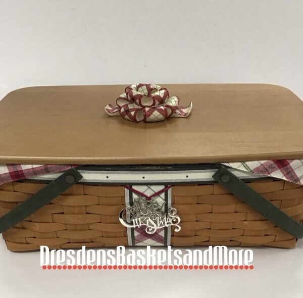 Longaberger 2013 Hostess Large Plaid Tidings Set