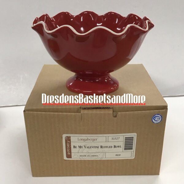 Ruffled Bowl Longaberger Be My Valentine NIB