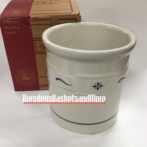 Longaberger Classic Blue 2 Qt Crock NIB