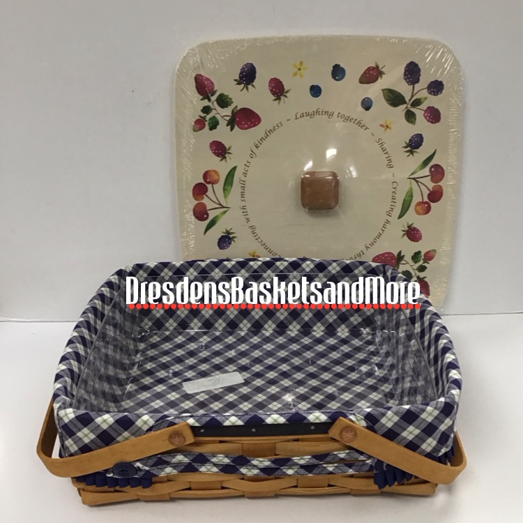 Longaberger 2005 Blue Ribbon Pie Combo w/ Lid