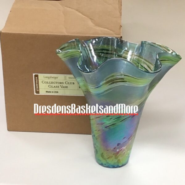 Longaberger Collectors Club Glass Vase NIB