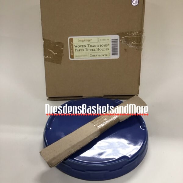 Longaberger Cornflower Paper Towel Holder NIB