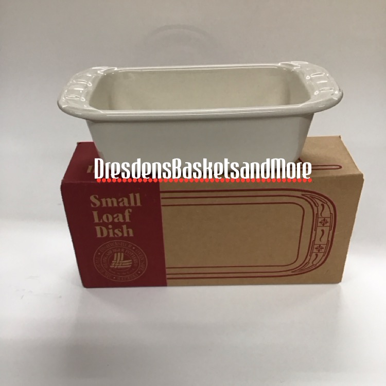 Longaberger Ivory Small Loaf Dish NIB